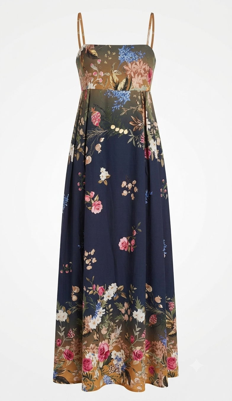 Botanical Garden Floral Maxi Dress