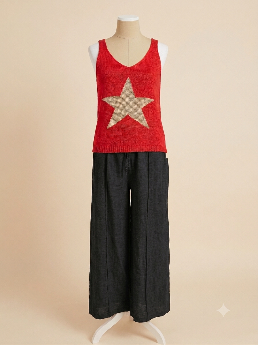 Italian Linen Wide-Leg Pants