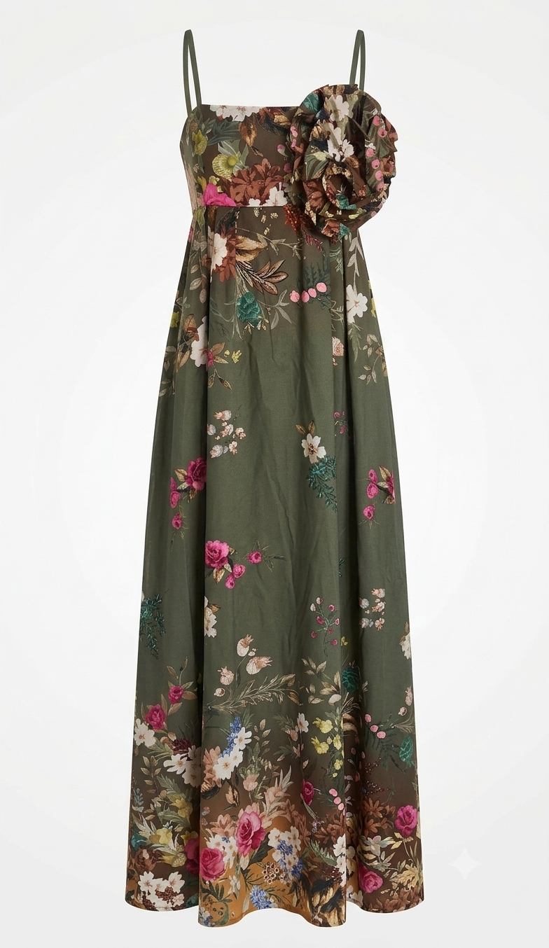 Botanical Garden Floral Maxi Dress
