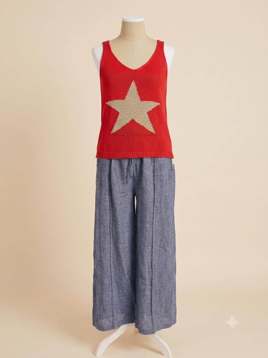 Italian Linen Wide-Leg Pants