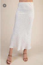 Polka-Dot Midi Skirt