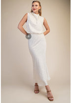 Polka-Dot Midi Skirt