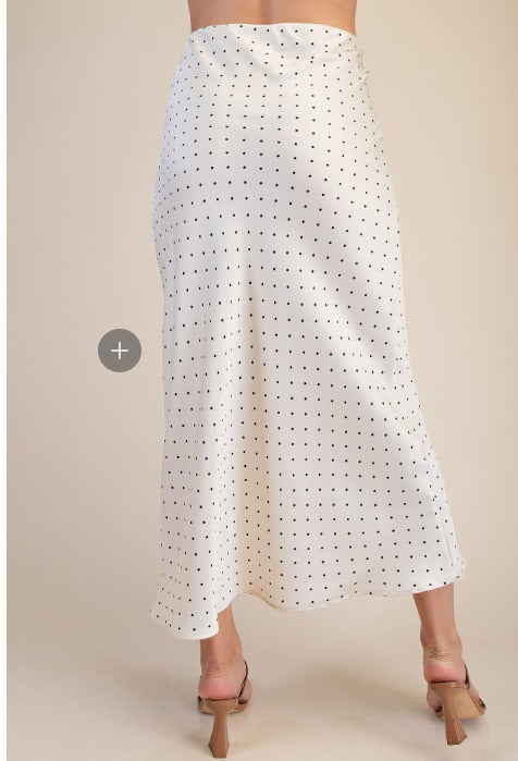 Polka-Dot Midi Skirt