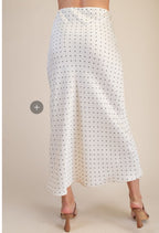 Polka-Dot Midi Skirt
