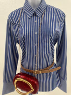 Classic Striped Long-Sleeve Button-Down