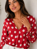 Red Polka Dot Blouse