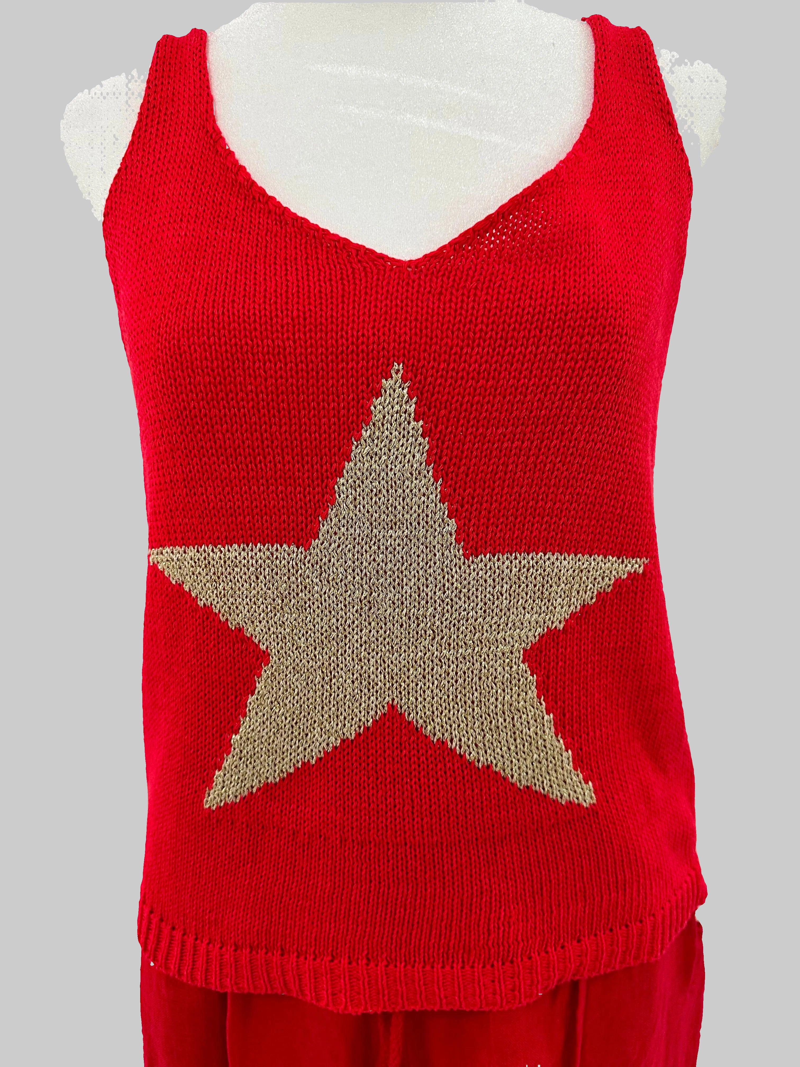 Gold Star Knit Tank Top