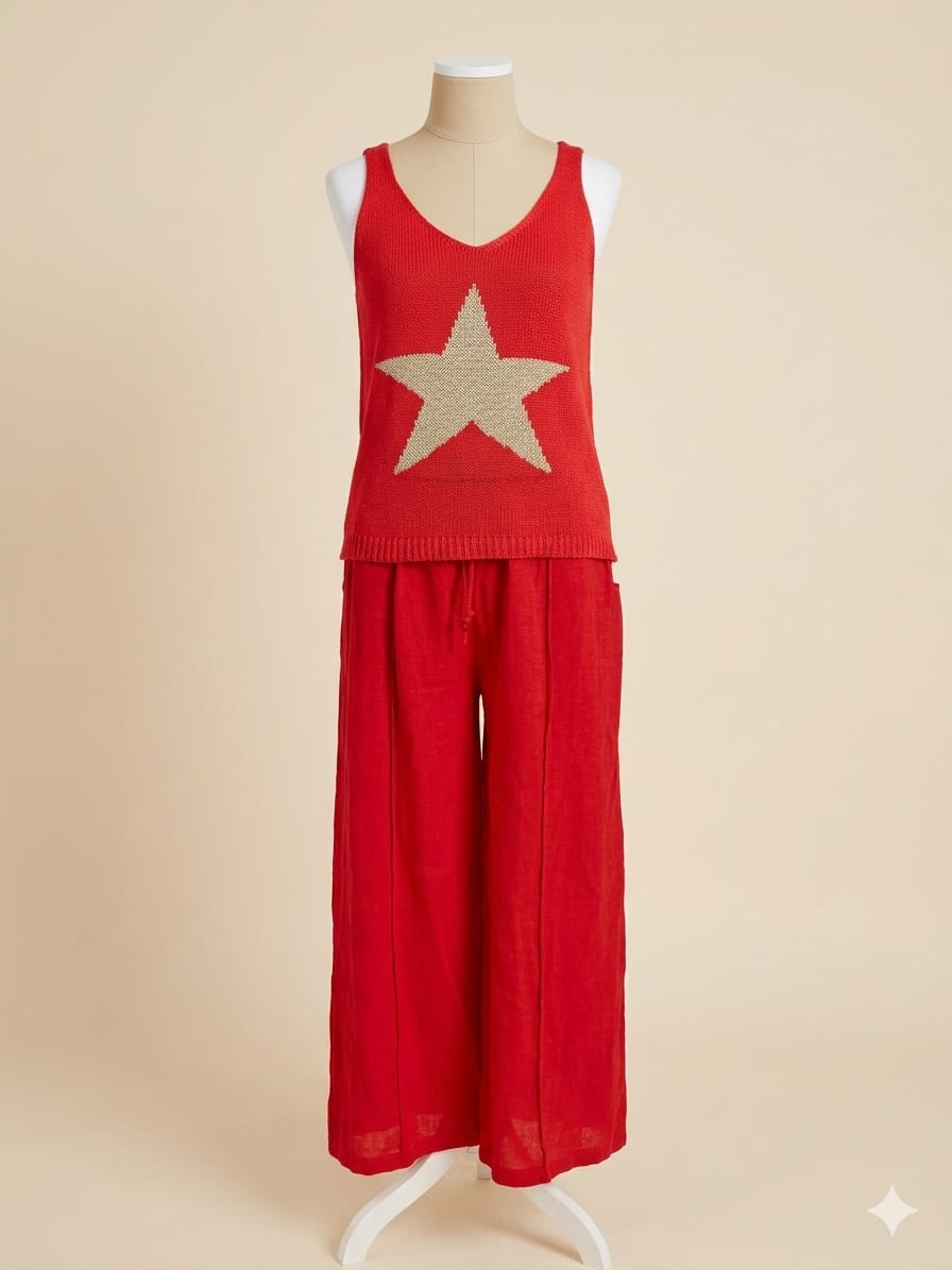 Italian Linen Wide-Leg Pants