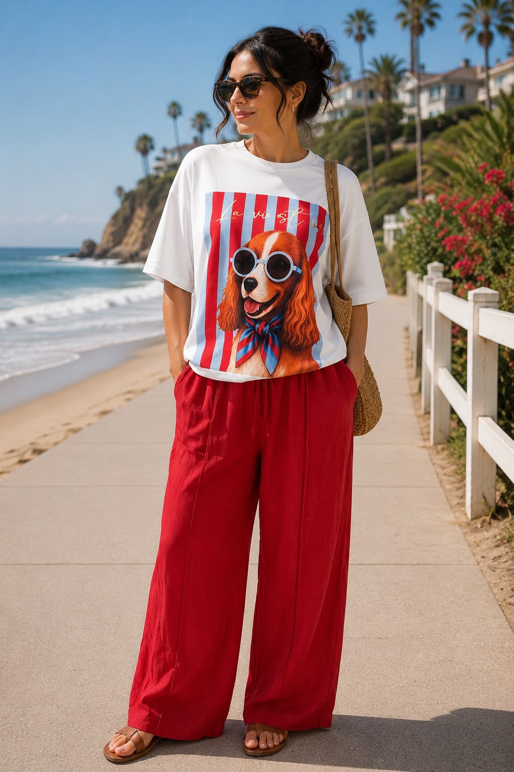 Italian Linen Wide-Leg Pants