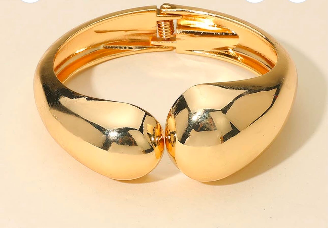 Gold Dome Cuff Bracelet